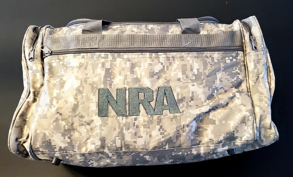 NRA Digital Camo Camping Hunting Military Duffle Shoulder Bag Overnight Luggage